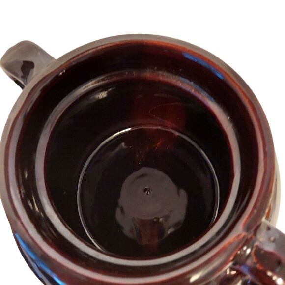 Bean Pot Brown Stoneware Ceramic Glazed 2 Handle Ovenproof w/Lid Antique Prim - Picture 15 of 16